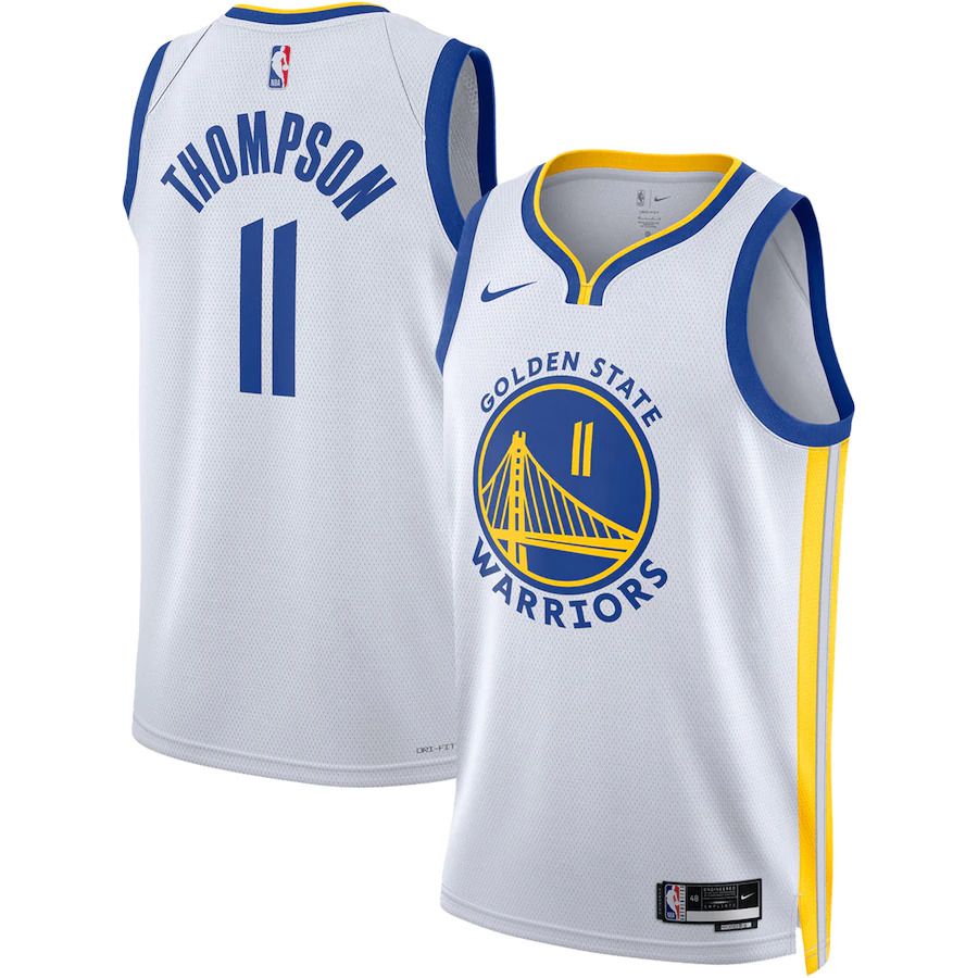 Men Golden State Warriors #11 Klay Thompson Nike White Association Edition 2022-23 Swingman NBA Jersey->customized nba jersey->Custom Jersey